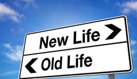 Sign that says New Life and Old Life